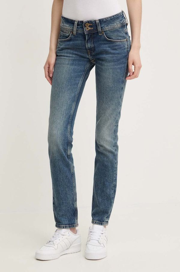 Pepe Jeans Kavbojke Pepe Jeans SLIM JEANS LW ženske, mornarsko modra barva, PL204729HW6