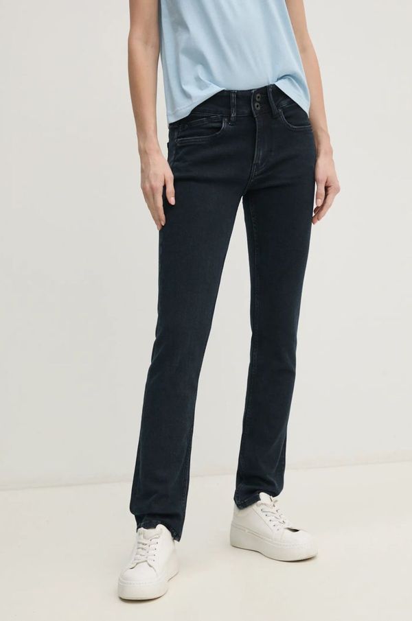 Pepe Jeans Kavbojke Pepe Jeans SLIM JEANS MW GEN ženske, mornarsko modra barva, PL204735ED9