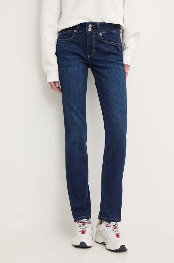 Pepe Jeans Kavbojke Pepe Jeans SLIM JEANS MW ženske, mornarsko modra barva, PL204735CU1