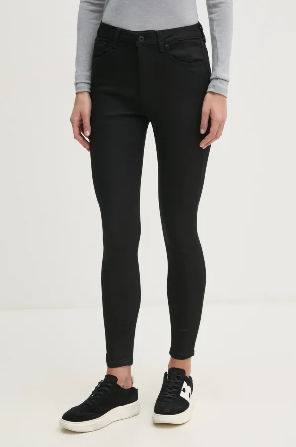 Pepe Jeans Kavbojke Pepe Jeans SUPER SKINNY JEANS HW ženske, črna barva, PL204738XM7
