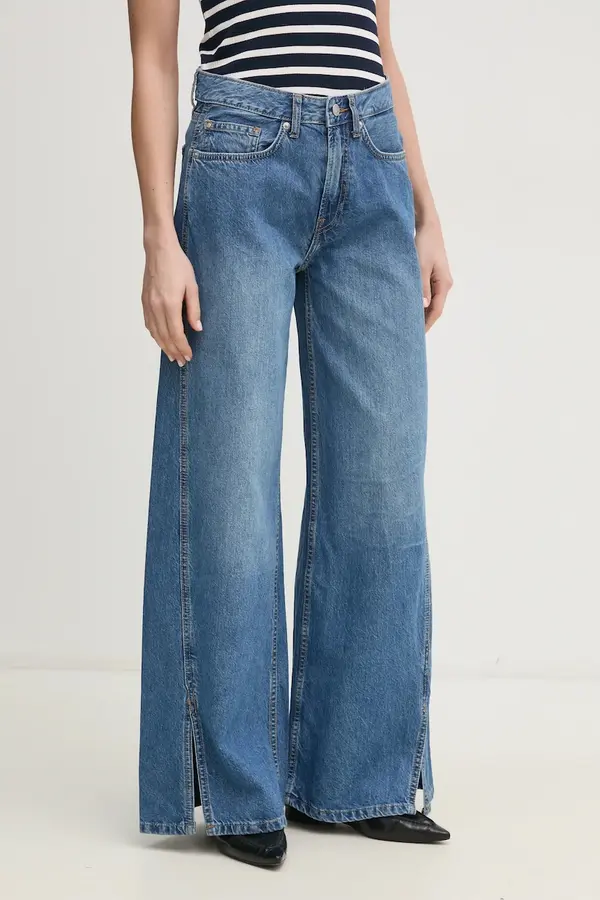 Pepe Jeans Kavbojke Pepe Jeans WIDE LEG JEANS MW SLIT