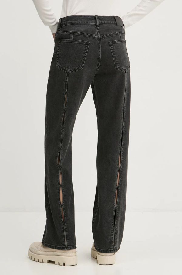 PURPLE BRAND Kavbojke PURPLE BRAND SLIM STRAIGHT BACK CUT OUT ženske, D1003-SCBL224