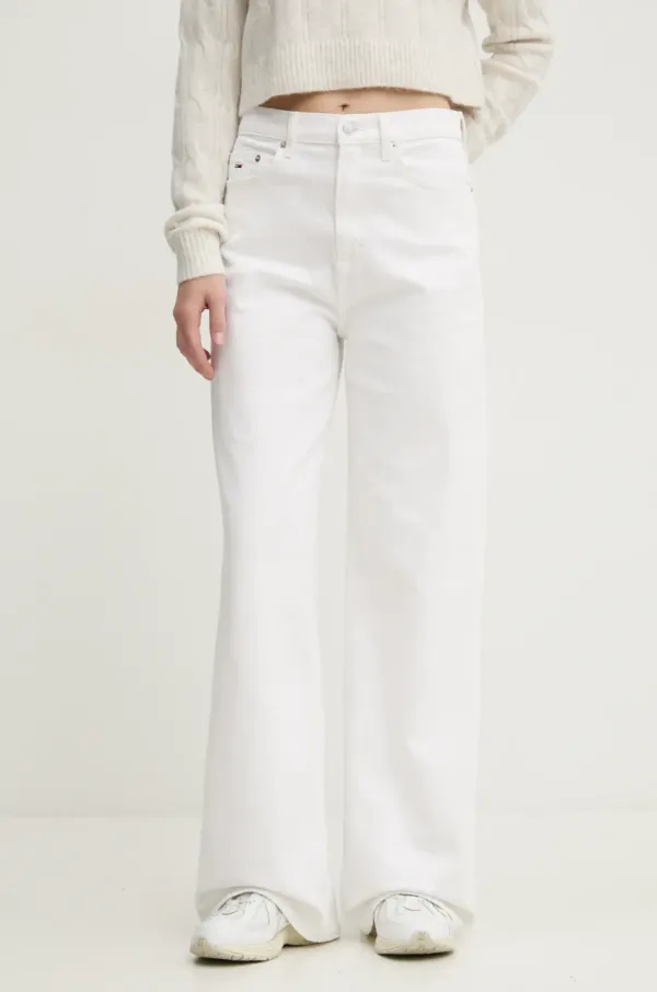 Tommy Jeans Kavbojke Tommy Jeans ženske, bela barva, DW0DW20219