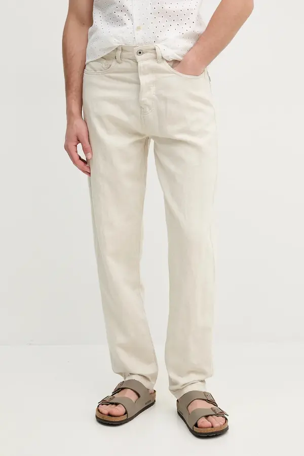 Pepe Jeans Kavbojke z mešanico lanu Pepe Jeans LOOSE JEANS NILS