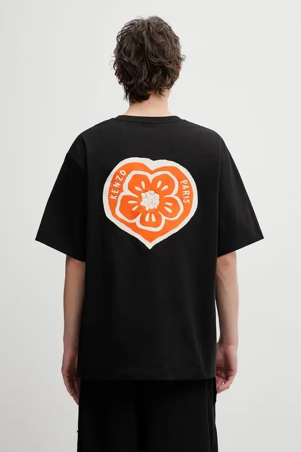 Kenzo Kenzo kratka majica moška bombažna GOTS Boke Heart Oversize
