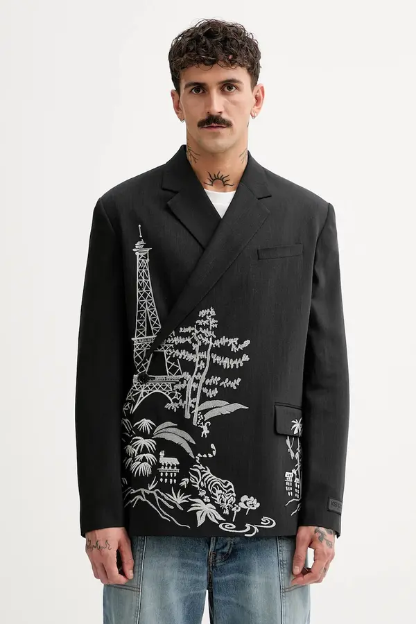Kenzo Kenzo moški suknjič z dodatkom volne