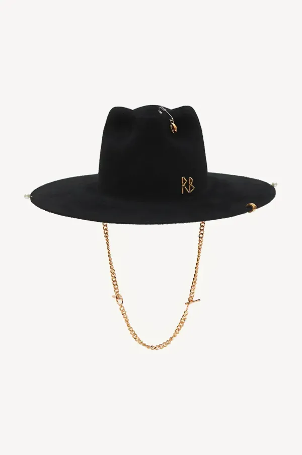 RUSLAN BAGINSKIY Klobuk Ruslan Baginskiy črna barva, FDR033-F-PRS-CHA-GRB