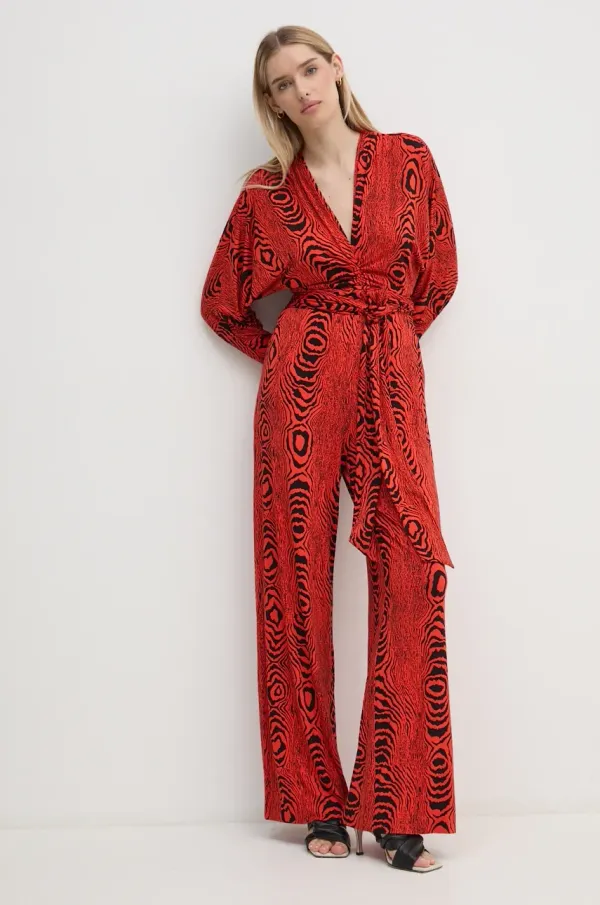 DIANE VON FURSTENBERG Kombinezon DIANE VON FURSTENBERG rdeča barva, DVFPJ3S004