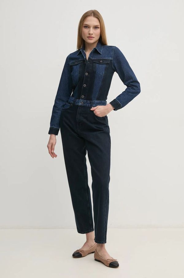 Pepe Jeans Kombinezon iz jeansa Pepe Jeans VALERIE mornarsko modra barva, PL230508