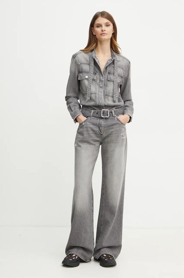 Pinko Kombinezon iz jeansa Pinko siva barva, 103880 A20T
