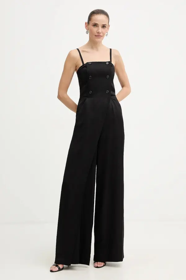 Karl Lagerfeld Kombinezon z dodatkom lana Karl Lagerfeld TAILORED JUMPSUIT