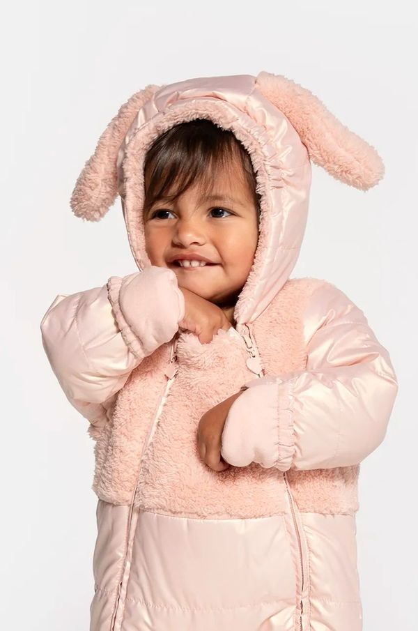 Coccodrillo Kombinezon za dojenčka Coccodrillo ZC3156202OGN OUTERWEAR GIRL NEWBORN roza barva