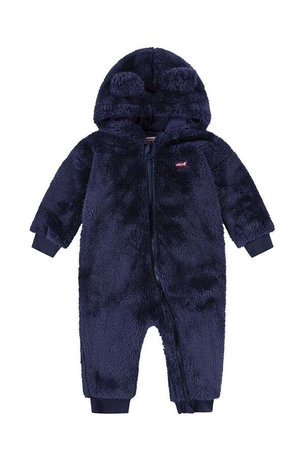 Levi's Kombinezon za dojenčka Levi's BEAR SHERPA COVERALL mornarsko modra barva, 6EL511