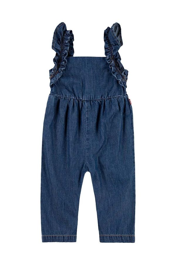 Levi's Kombinezon za dojenčka Levi's RUFFLE STRAP JUMPSUIT zelena barva, 1EK963