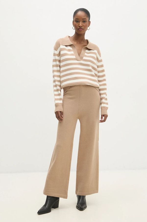 Answear Lab Komplet Answear Lab ženski, bež barva