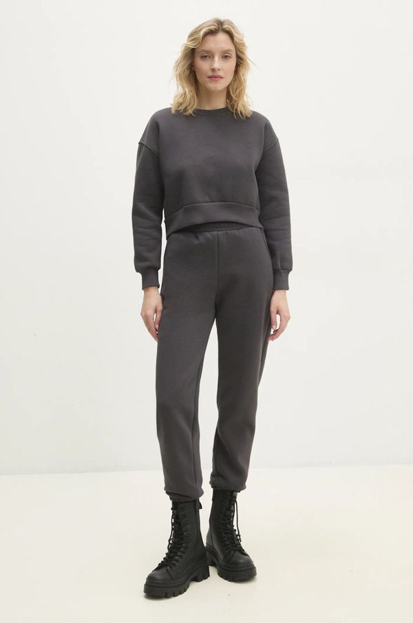 Answear Lab Komplet Answear Lab ženski, siva barva