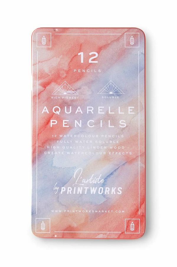 Printworks Komplet barvic v etuiju Printworks Aquarelle (12-pack)