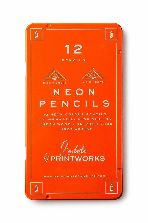 Printworks Komplet barvic v etuiju Printworks Neon 12-pack