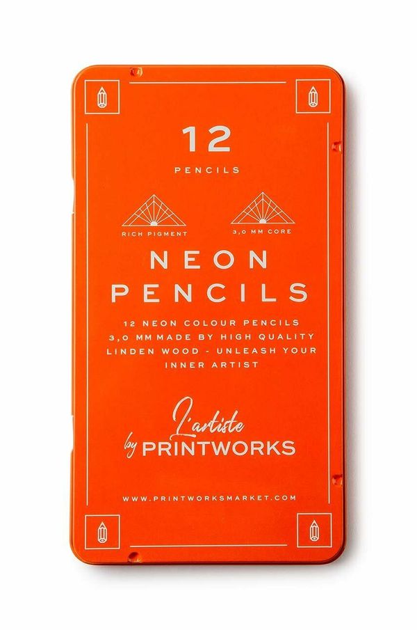 Printworks Komplet barvic v etuiju Printworks Neon 12-pack