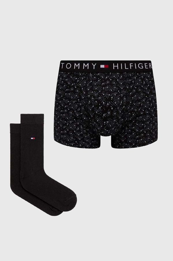 Tommy Hilfiger Komplet boksaric in nogavic Tommy Hilfiger črna barva