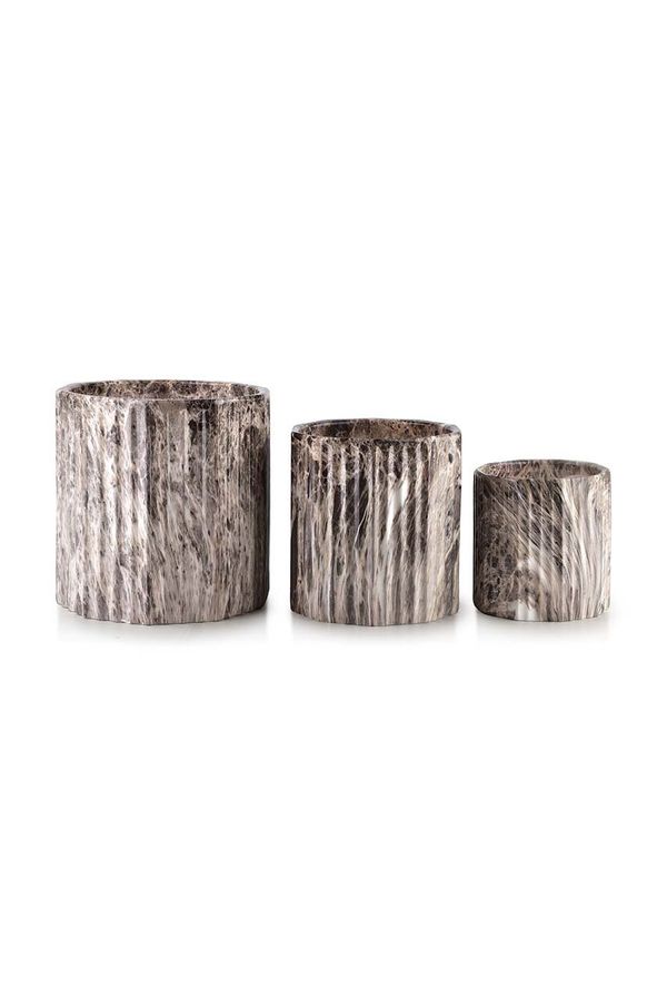 Affek Design Komplet cvetličnih loncev Affek Design Neva Marble 3-pack