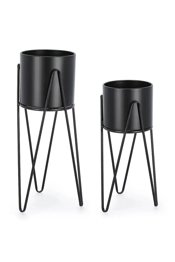 Bizzotto Komplet cvetličnih lončkov s stojalom Bizzotto Madelyn 23,5 x 57 / 21,5 x 46 cm 2-pack