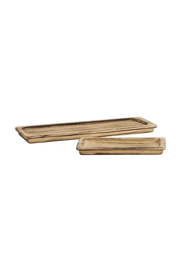 Madam Stoltz Komplet dekorativnih pladnjev Madam Stoltz 30 x 15 x 3 / 18 x 50 x 3 cm 2-pack