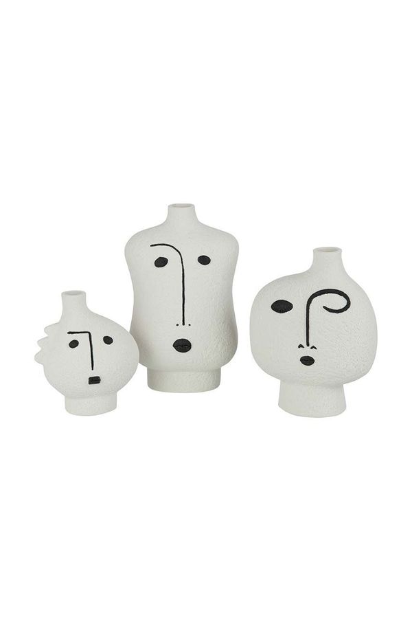 J-Line Komplet dekorativnih vaz J-Line Face Abstract 3-pack