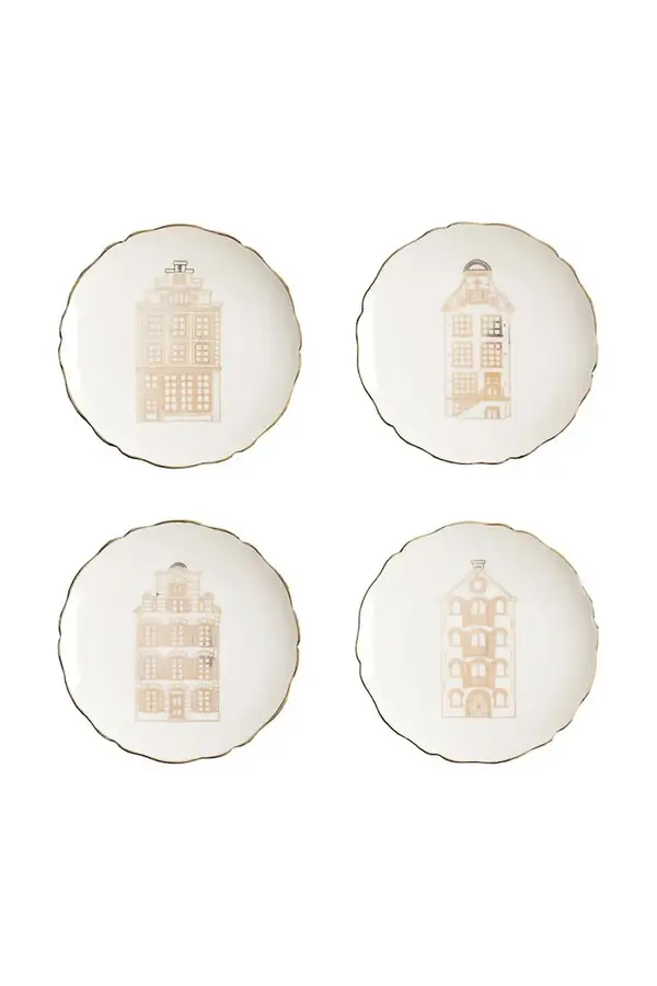 &k amsterdam Komplet desertnih krožnikov &k amsterdam Canal House 4-pack