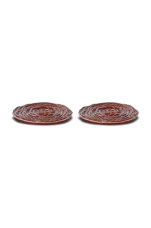 Byon Komplet desertnih krožnikov Byon Coaster Veggie 2-pack bordo barva