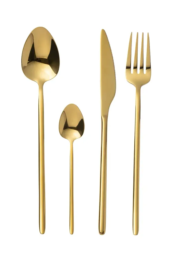 J-Line Komplet jedilnega pribora za 6 oseb J-Line 24-pack rumena barva