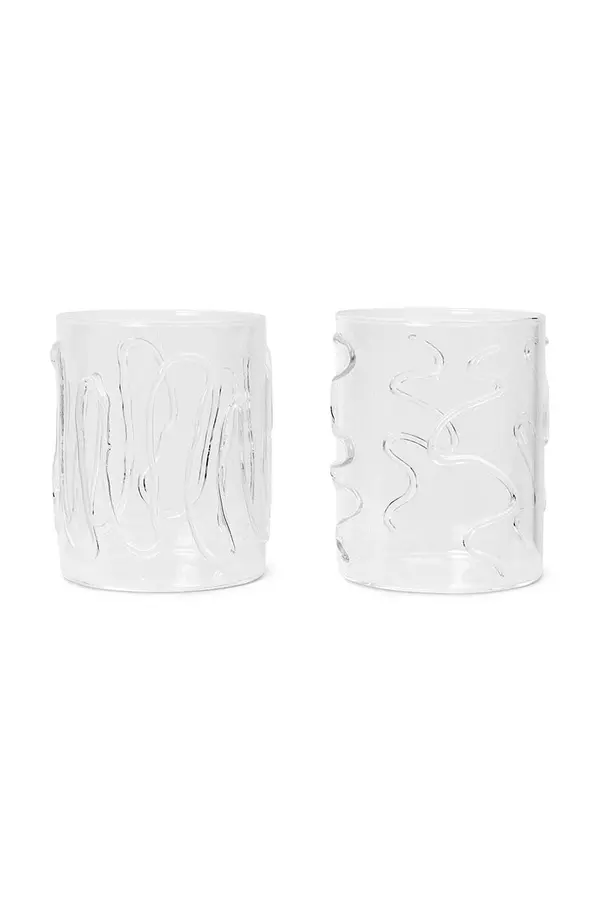 Ferm Living Komplet kozarcev ferm LIVING Doodle Glasses 350 ml 2-pack