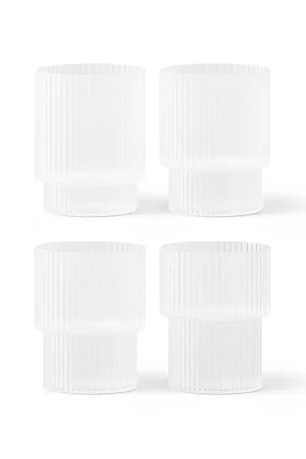 Ferm Living Komplet kozarcev ferm LIVING Ripple 200 ml 4-pack