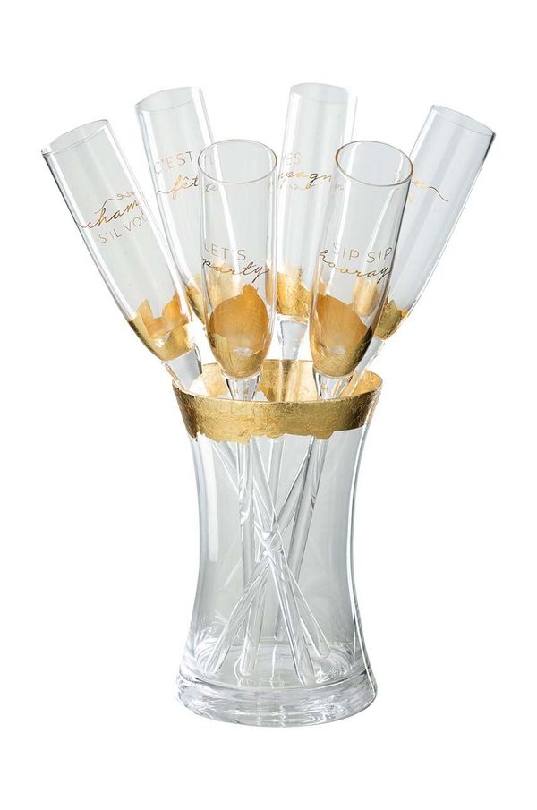 J-Line Komplet kozarcev za šampanjec J-Line Champ 6-pack