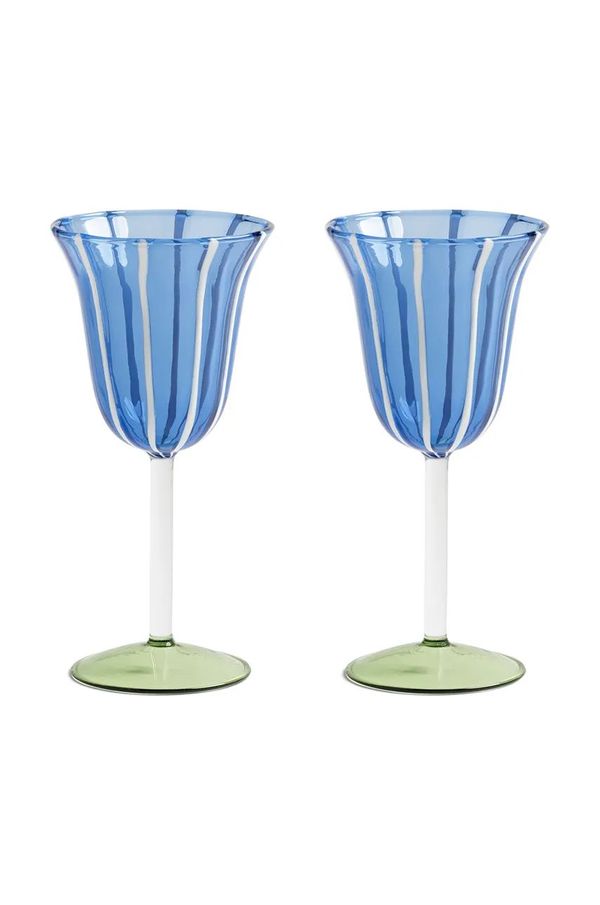 &k amsterdam Komplet kozarcev za vino &k amsterdam glass eve blue 180 ml 2-pack