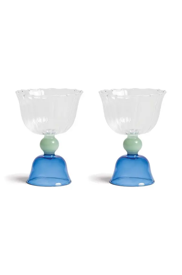 &k amsterdam Komplet kozarcev za vino &k amsterdam tulip blue 200 ml 2-pack