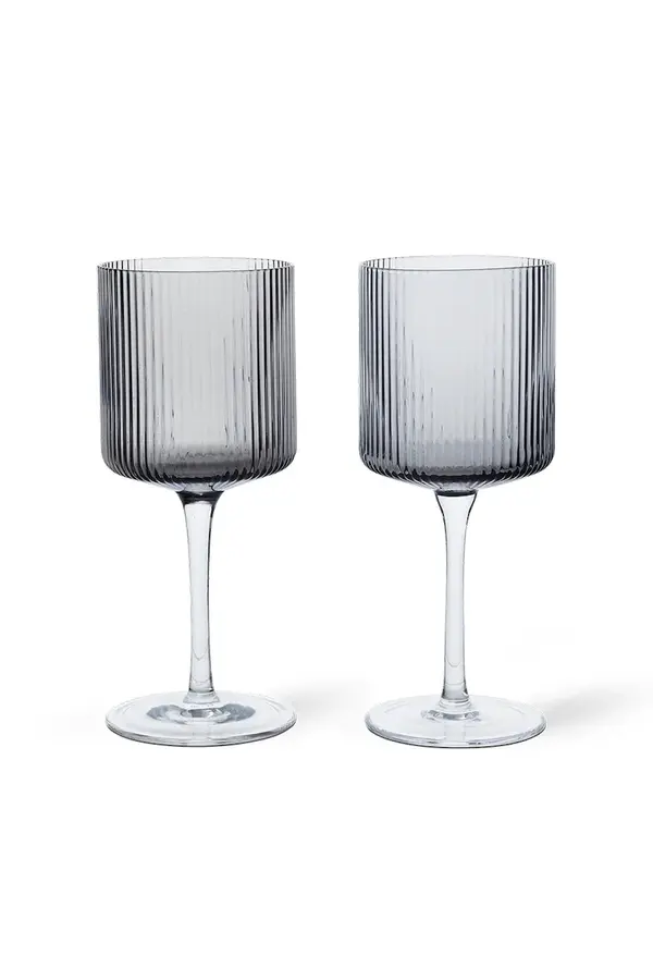 Ferm Living Komplet kozarcev za vino ferm LIVING Ripple 260 ml 2-pack