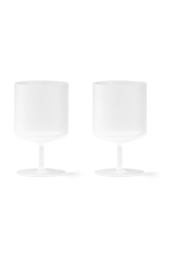 ferm LIVING Komplet kozarcev za vino ferm LIVING Ripple Wine Glasses 270 ml 2-pack