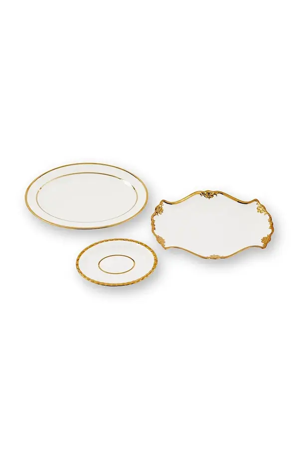 Pols Potten Komplet krožnikov Pols Potten Golden Finds 3-pack