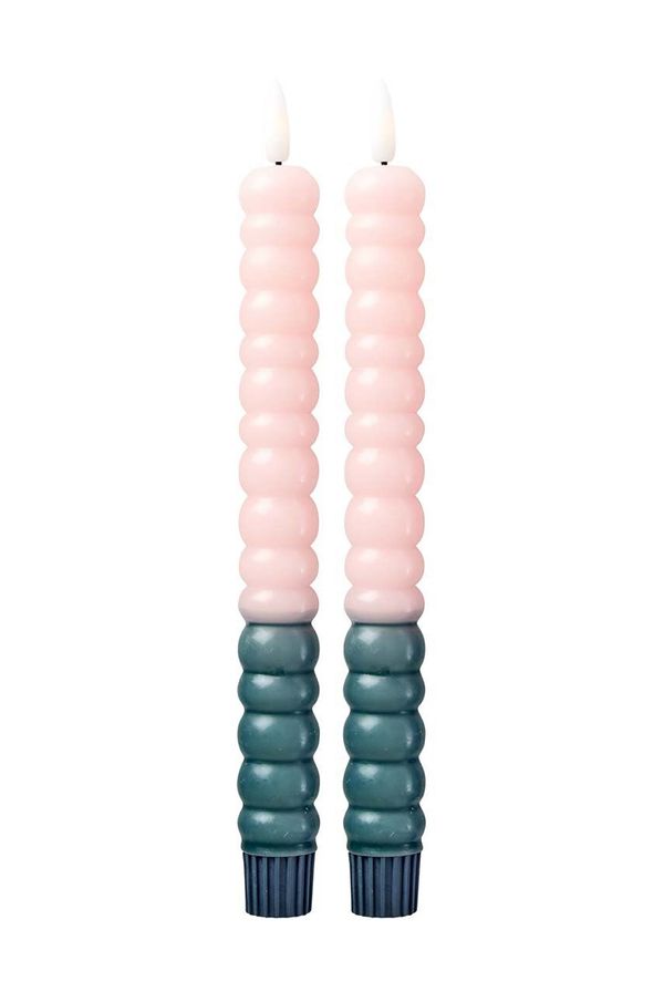 Rice Komplet led sveč Rice Soft Pink 2-pack