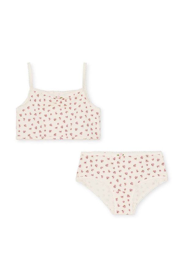 Konges Sløjd Komplet otroški modrček in spodnjice Konges Sløjd BASIC UNDERWEAR SET GOTS bež barva, KS101418