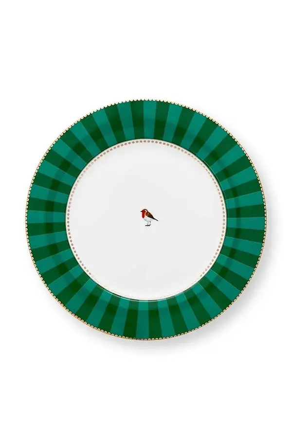 Pip Studio Komplet plitvih krožnikov Pip Studio Love Birds Stripes Eme 25,5 cm 6-pack