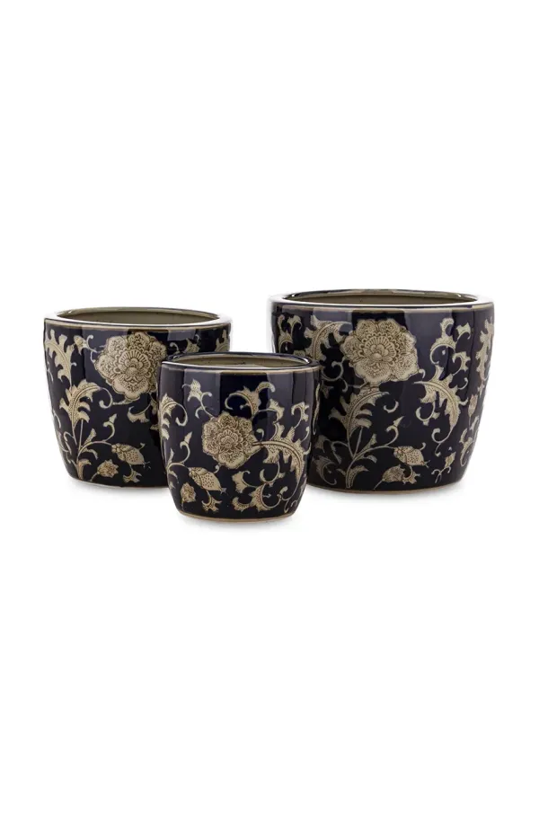 Inne Komplet pokrovov za cvetlične lončke home & lifestyle 0 3-pack rjava barva, 0