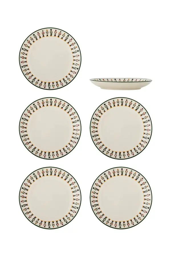 Bloomingville Komplet prazničnih krožnikov za predjedi Bloomingville Jolly 16 x 3 cm 6-pack