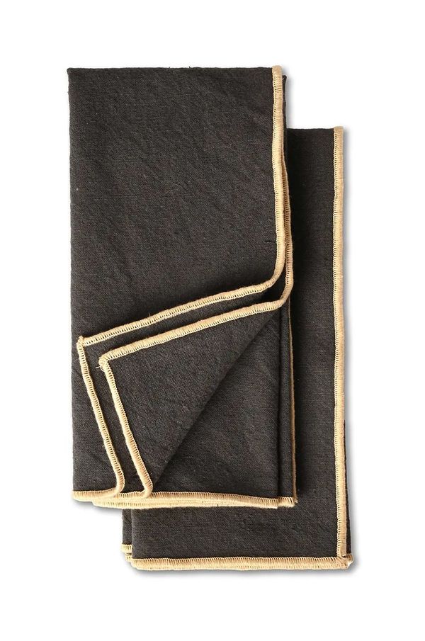 Sagaform Komplet prtičkov Sagaform Edith 2-pack črna barva