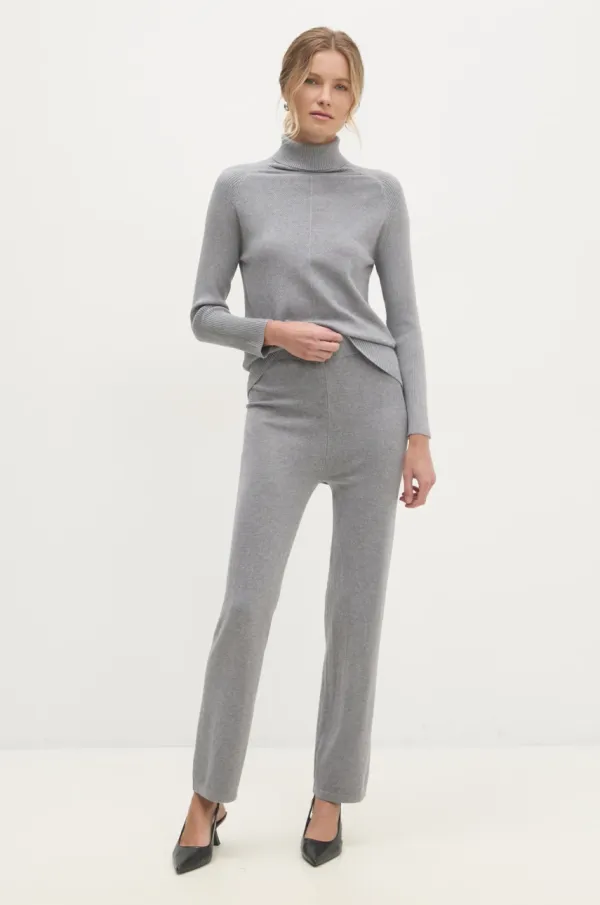 Answear Lab Komplet s primesjo kašmirja Answear Lab siva barva