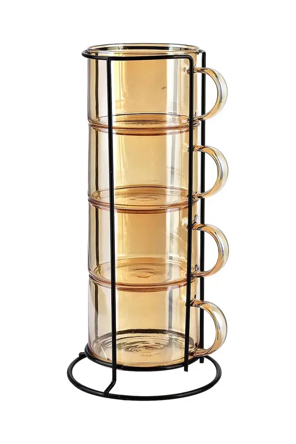 Affek Design Komplet skodelic s stojalom Affek Design Peter Honey 350 ml 4-pack