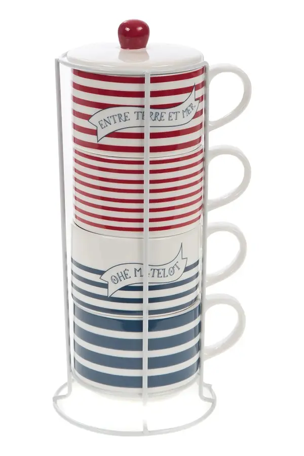 Komplet skodelic s stojalom home & lifestyle  4-pack Komplet skodelic s stojalom home & lifestyle  4-pack