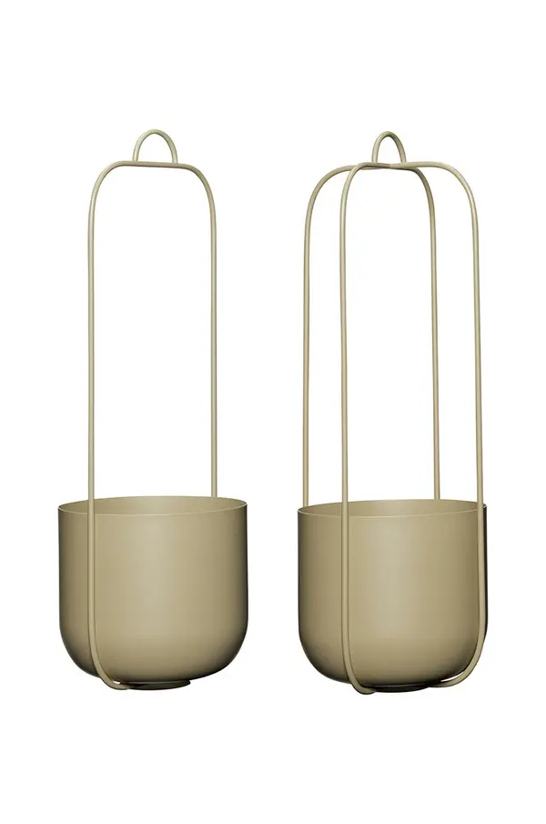 Hübsch Komplet stenskih cvetličnih loncev Hübsch 16 x 44 cm 2-pack