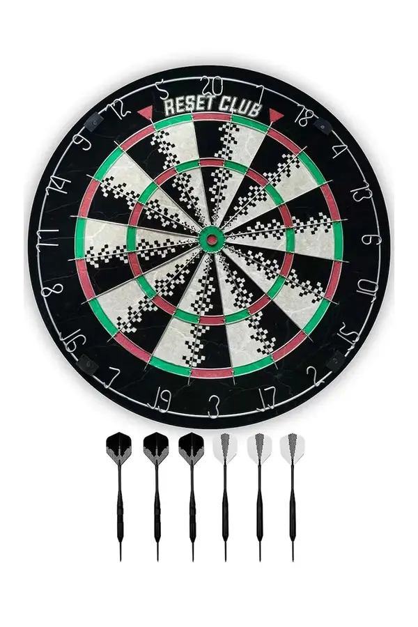 Reset Club Komplet: tarča in puščice Reset Club Dartboard + 6 darts 45 cm